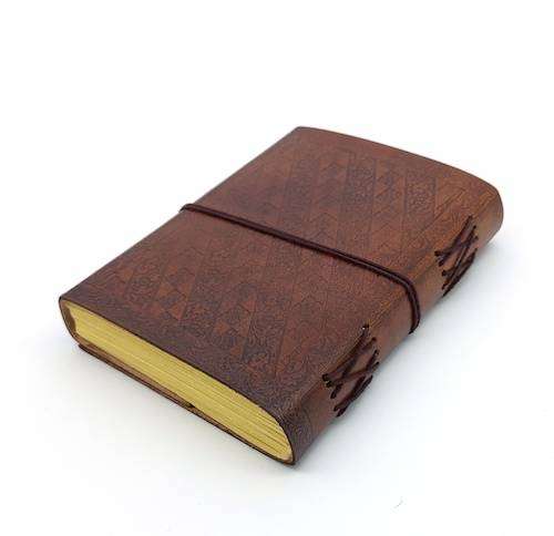Libreta 100% ecológica India de piel con elefante