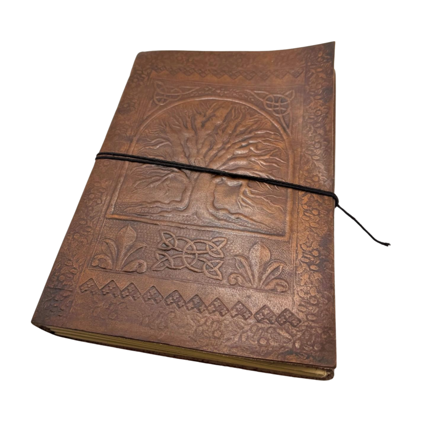Libreta 100% ecológica India de piel árbol de la vida