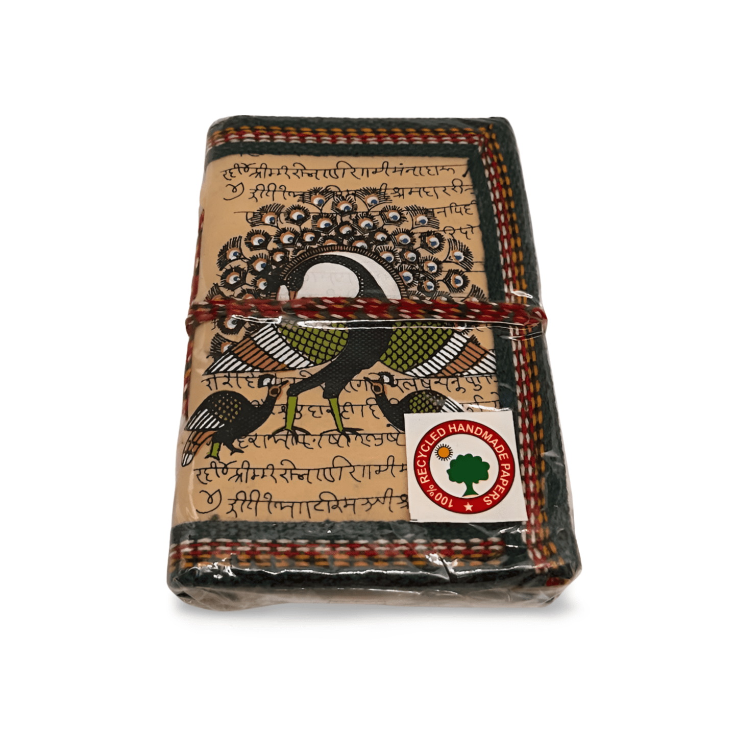 Libreta 100% ecológica de India con Pavo Real