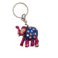 Llavero étnico con elefante con trompa hacia arriba