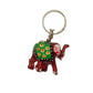 Llavero étnico con elefante con trompa hacia arriba