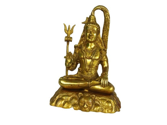 Estatua de bronce india del Dios hindú Shiva