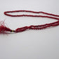 Collar de cuentas pequeñas de ÁGATA ROJA en forma de Japa Mala