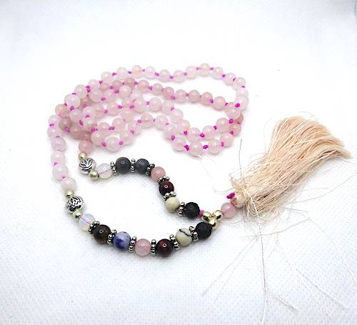 Mala de minerales naturales de CUARZO ROSA