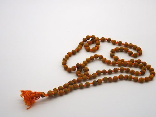Japa mala de la India de madera de Tulsi