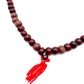 Mala budista de madera roja