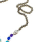 Mala de minerales naturales CUARZO AHUMADO y piedras 7 chakras con cabeza de Buda