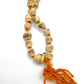 Japa mala de la India de madera clara de Tulsi