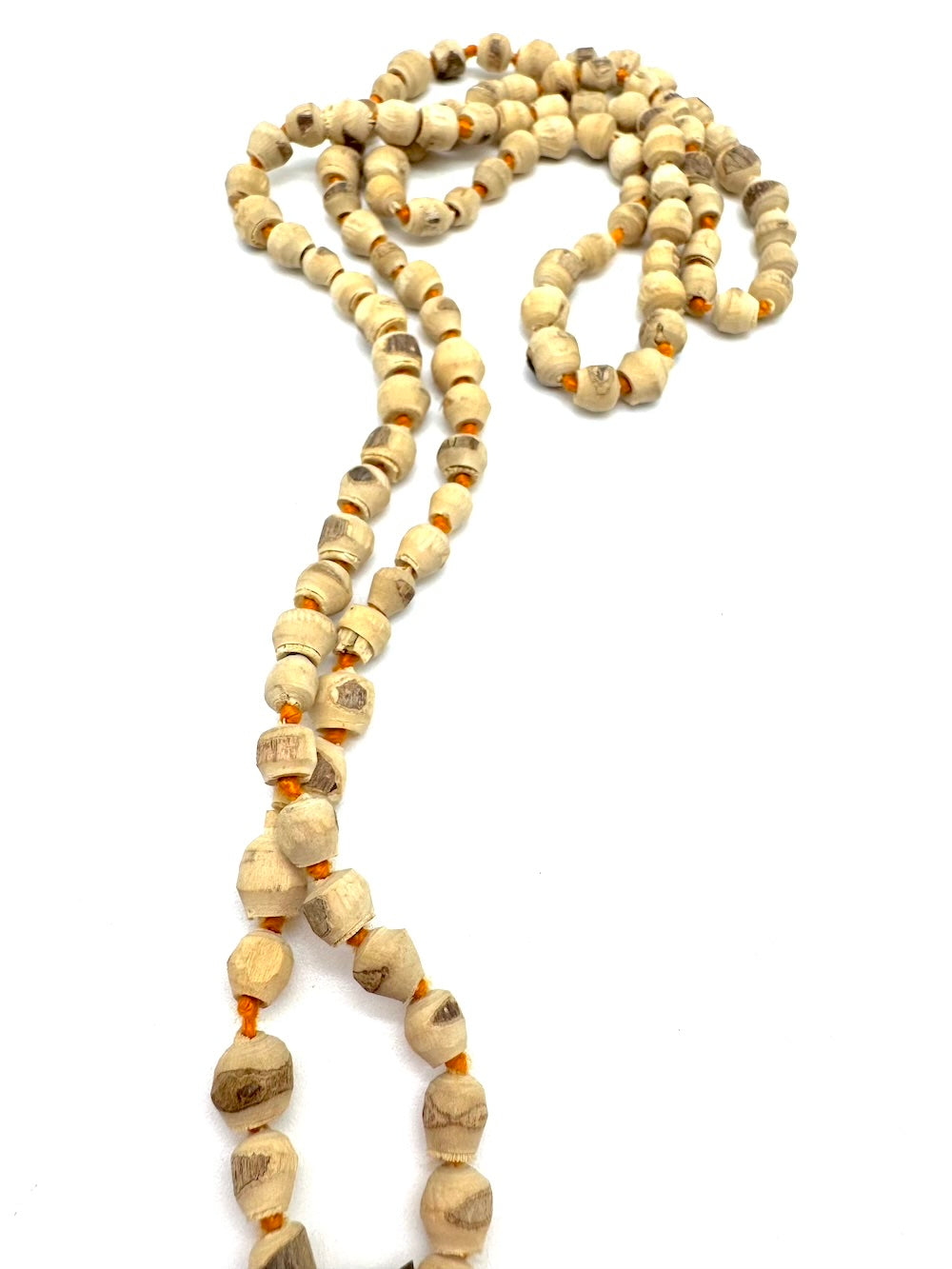 Japa mala de la India de madera clara de Tulsi