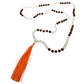 Mala de rudraksha y cuarzo blanco