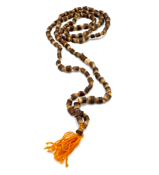 Japa mala de la India de madera de Tulsi
