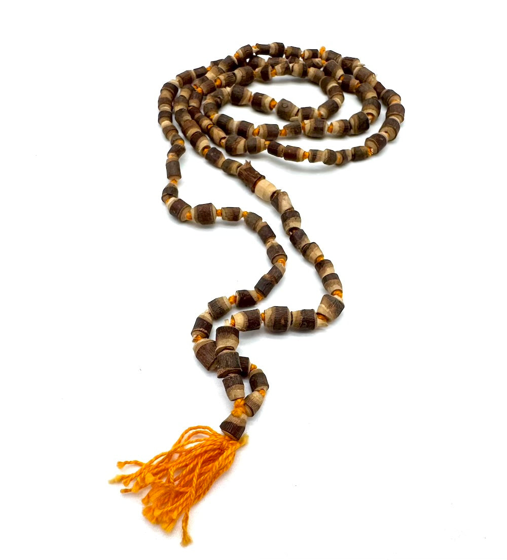 Japa mala de la India de madera de Tulsi