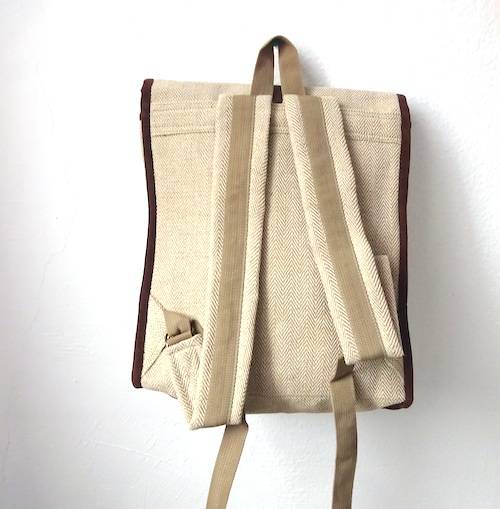 Mochila de cañamo ecológico color crema