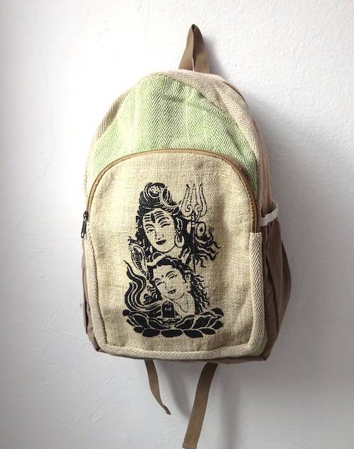 Mochila de cañamo ecológico Shiva y Shakti