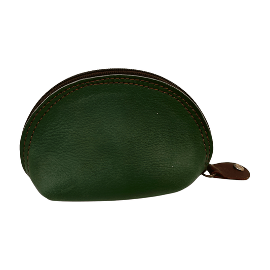 Monedero indio de piel verde