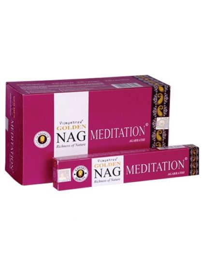 Incienso natural Golden Nag Meditation Vijayshree