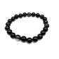 Pulsera elástica de minerales OBSIDIANA NEGRA