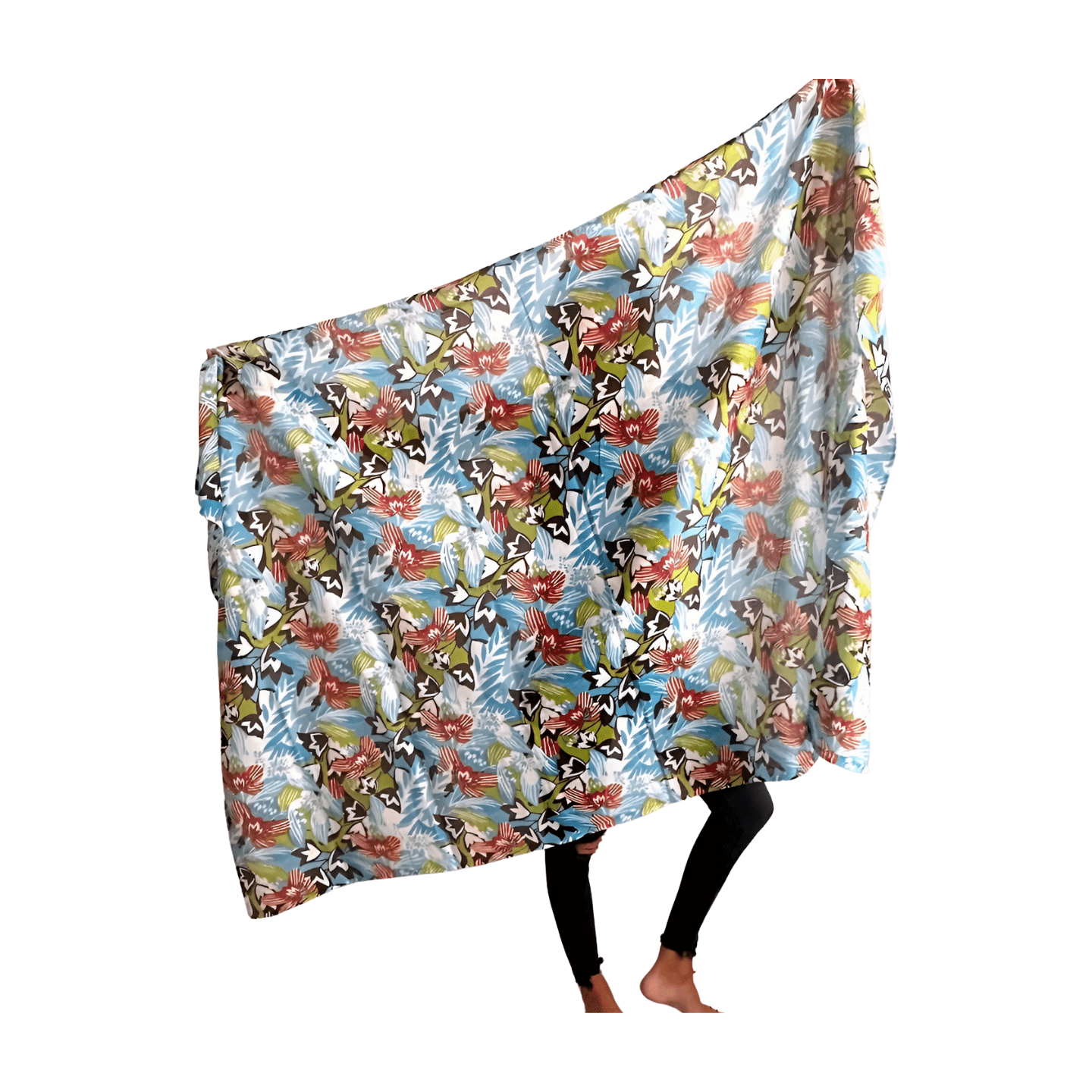 Pañuelo de algodón estampado con floral