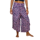 Pantalón abierto estampado floral