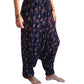 Pantalón afgano indio azul marino con estampado floral