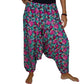 Pantalón afgano indio estampado floral colores vivos
