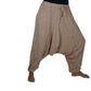 Pantalón afgano indio camel con topitos blancos