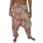 Pantalón afgano indio  blanco roto con estampado floral