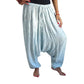 Pantalón afgano indio azul claro estampado