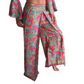 Pantalón superpuesto de seda de India