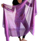 Foulard lila estampado con matra OM