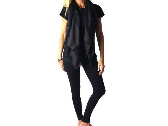 Pañuelo de seda negro de la India