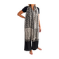 Pashmina de India estampada color negro/blanco