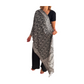 Pashmina de India estampada color negro/blanco