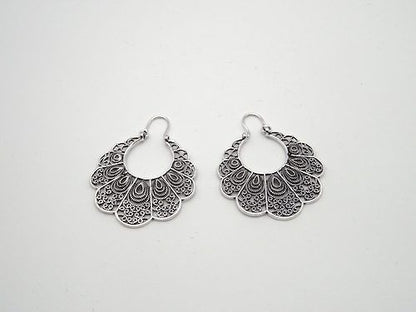 Pendientes de bisutería India Pavo Real