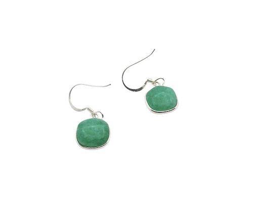 Pendientes de plata con esmeralda