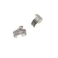 Pendientes de plata de pinza con pluma