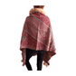 Pashmina de lana bordada con borlas y cuello de pelito-Modelo D