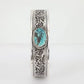 Pulsera de plata rígida con turquesa