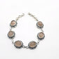 Pulsera de plata con cuarzo rosa
