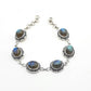 Pulsera de plata con labradorita