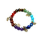 Pulsera elástica de minerales 7 CHAKRAS