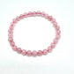 Pulsera elástica de minerales CUARZO ROSA