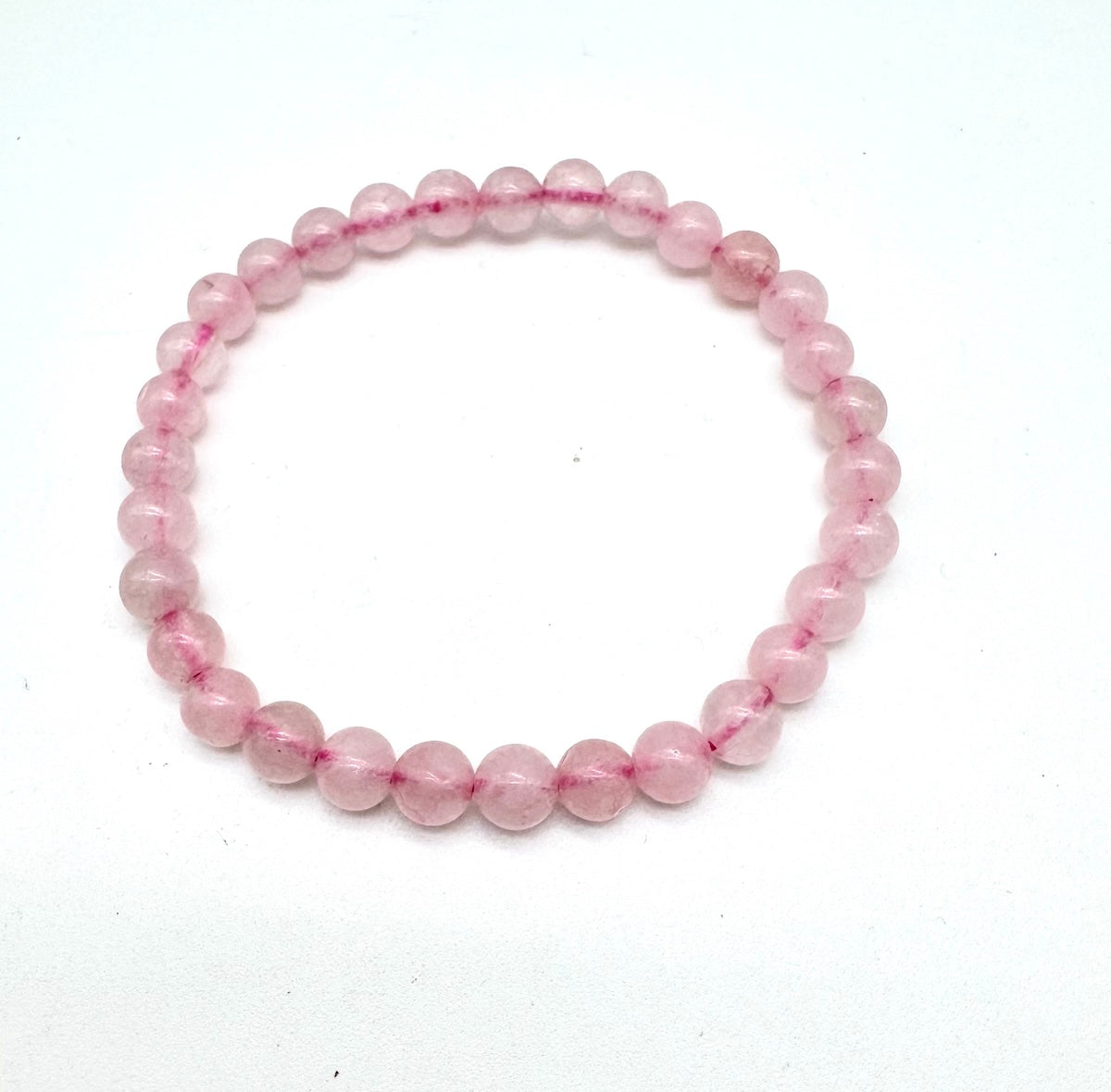 Pulsera elástica de minerales CUARZO ROSA