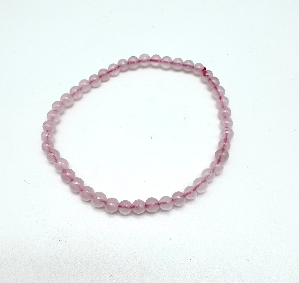 Pulsera elástica de minerales CUARZO ROSA