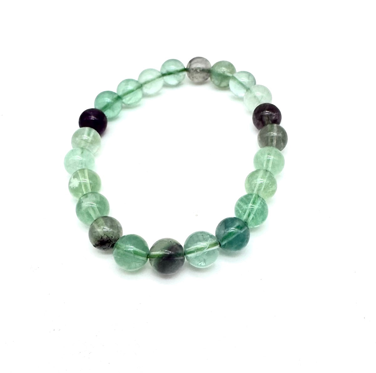 Pulsera elástica de minerales FLUORITA