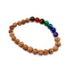 Pulsera elástica de RUDRAKSHA con minerales 7 CHAKRAS