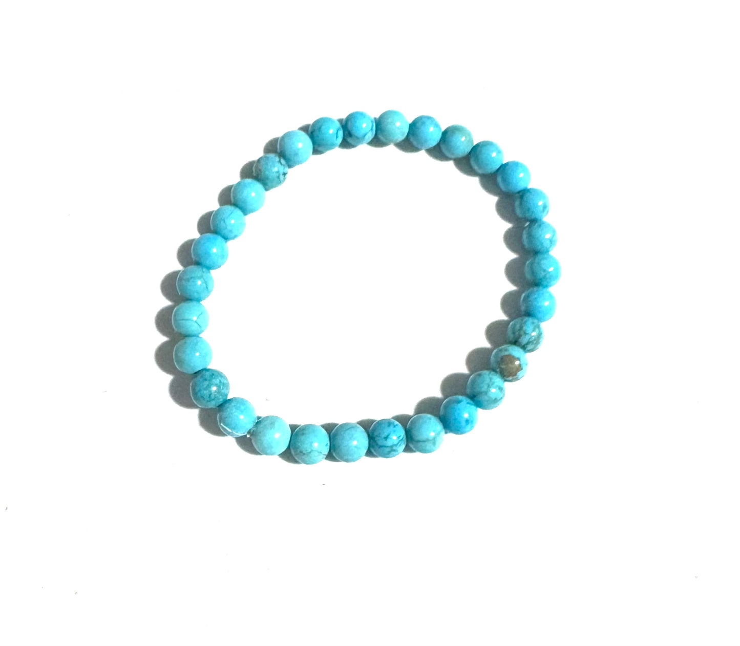 Pulsera elástica de minerales TURQUESA