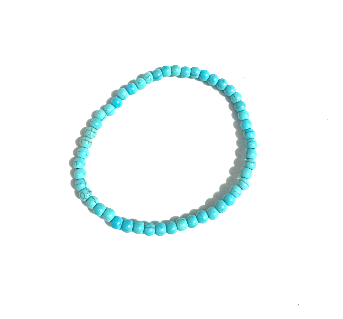 Pulsera elástica de minerales TURQUESA
