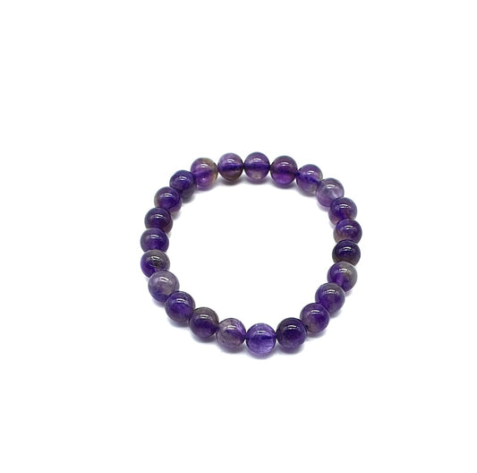 Pulsera elástica de minerales AMATISTA