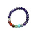 Pulsera elástica de minerales AMATISTA con minerales 7 chakras